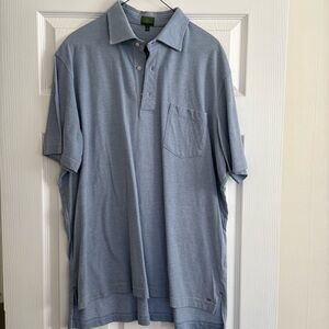 Sid Mashburn Men’s Used Short-Sleeved Polo in Pale Blue Pima Pique